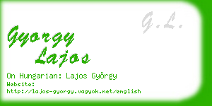 gyorgy lajos business card