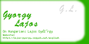gyorgy lajos business card